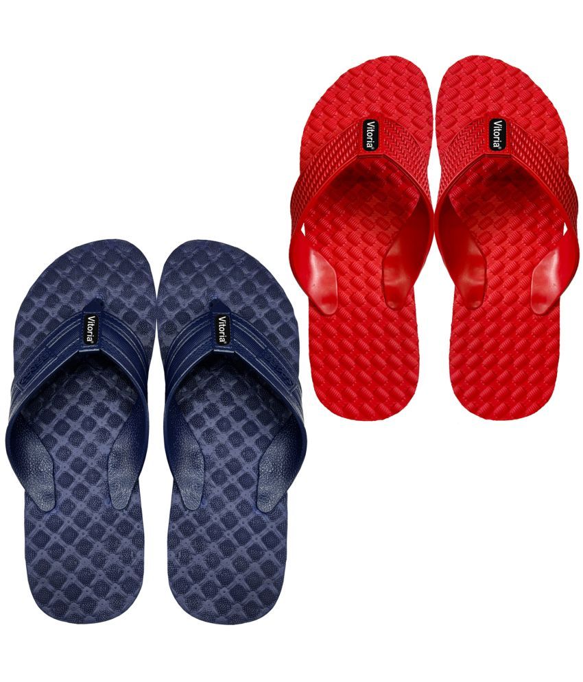     			vitoria Blue Men's Thong Flip Flop