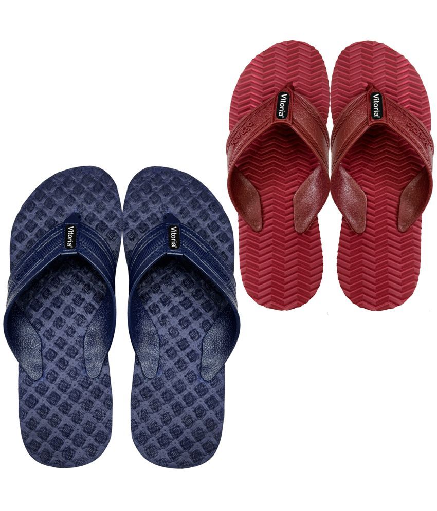     			vitoria Blue Men's Thong Flip Flop