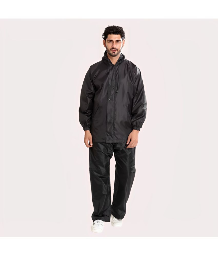     			AKTIF Black Polyester Men's Rain Suit ( Pack of 1 )