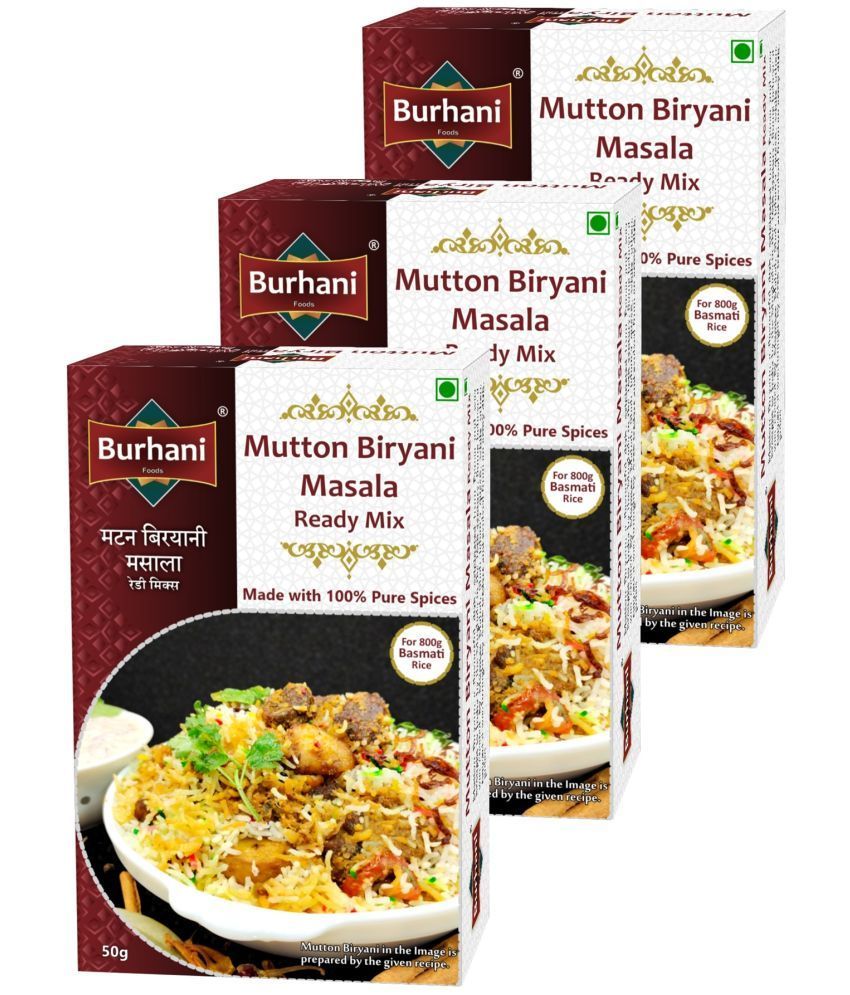     			Burhani Foods Mutton Biryani Masala Mix Flavourful & Aromatic Masala 50 gm Pack of 3