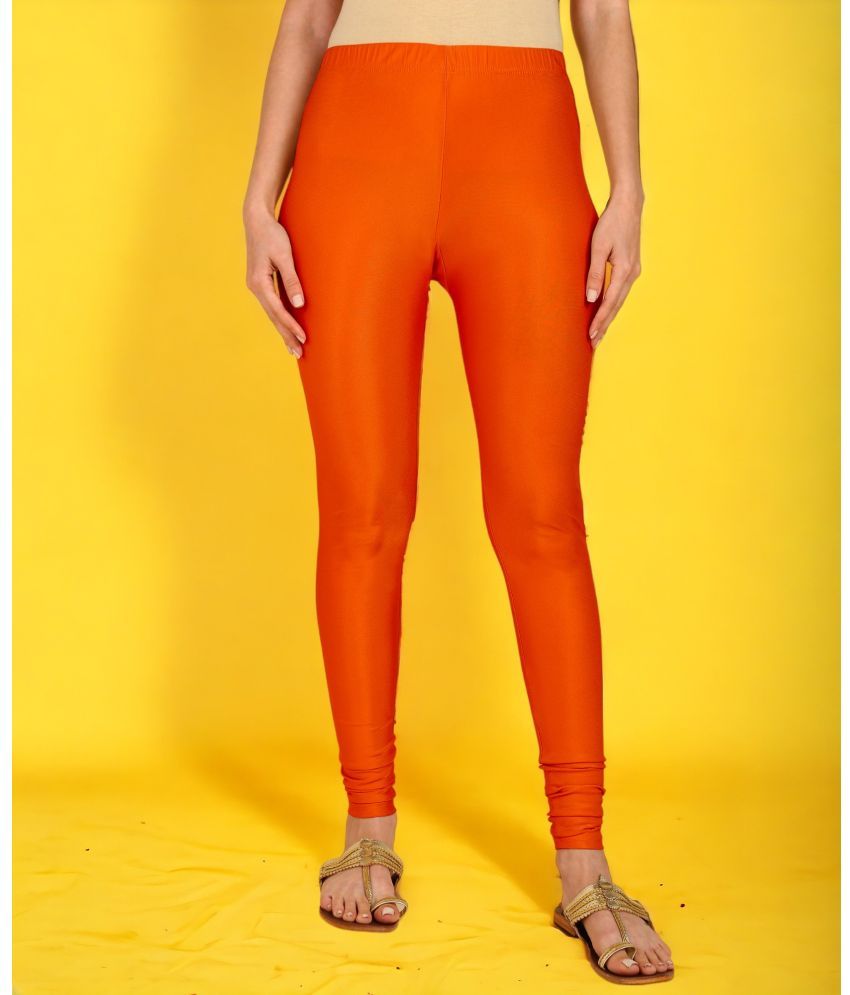     			Colorscube - Orange Lycra Women's Leggings ( Pack of 1 )