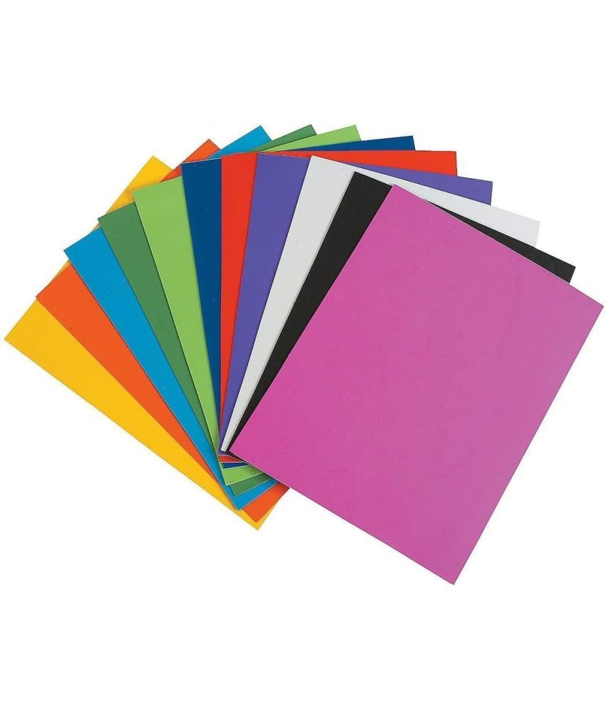     			ECLET 100 pcs Color A4 Medium Size Sheets (10 Sheets Each Color) Art and Craft Paper Double Sided Colored set 249