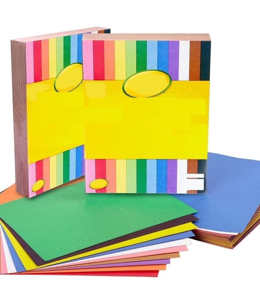     			ECLET 40 pcs Color A4 Medium Size Sheets (10 Sheets Each Color) Art and Craft Paper Double Sided Colored set 302