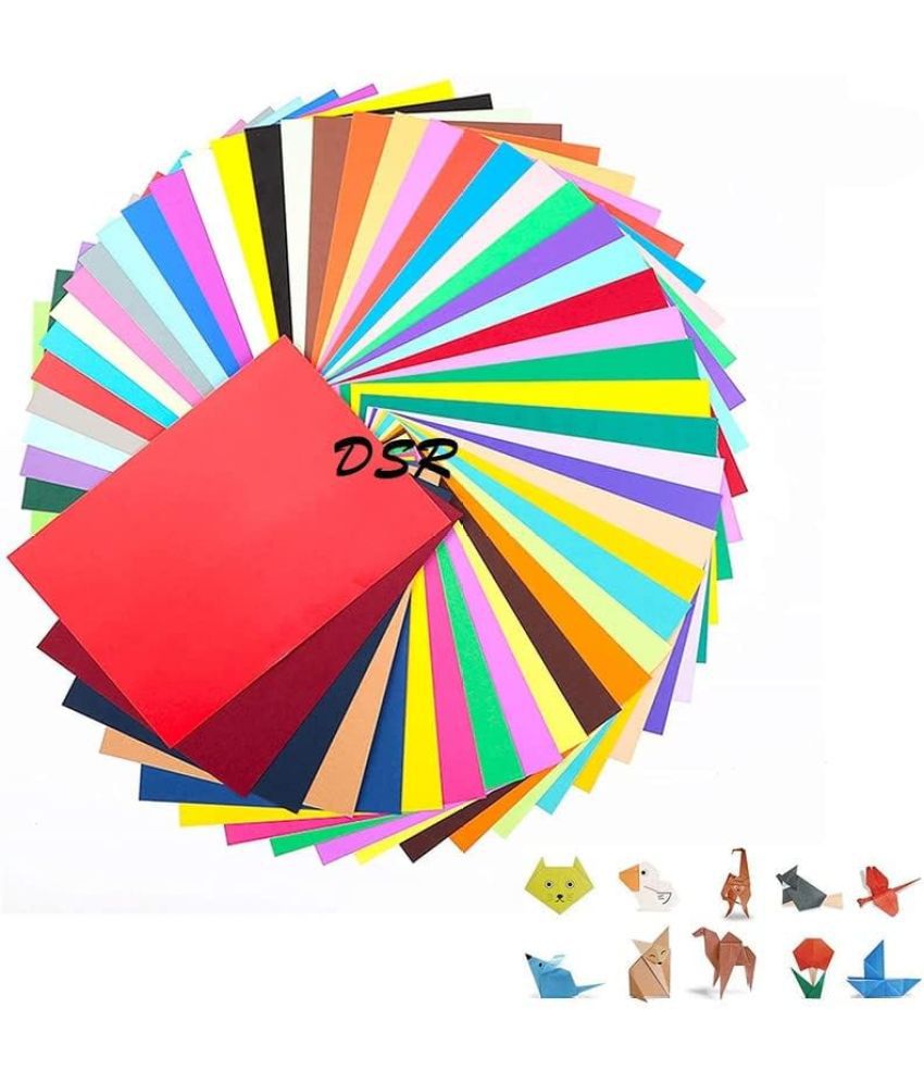     			ECLET 40 pcs Color A4 Medium Size Sheets (10 Sheets Each Color) Art and Craft Paper Double Sided Colored set 276