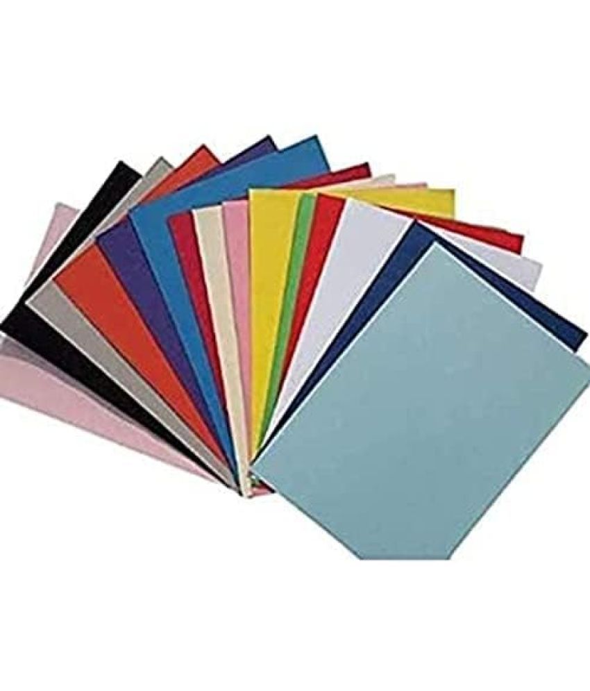     			ECLET 40 pcs Color A4 Medium Size Sheets (10 Sheets Each Color) Art and Craft Paper Double Sided Colored set 182