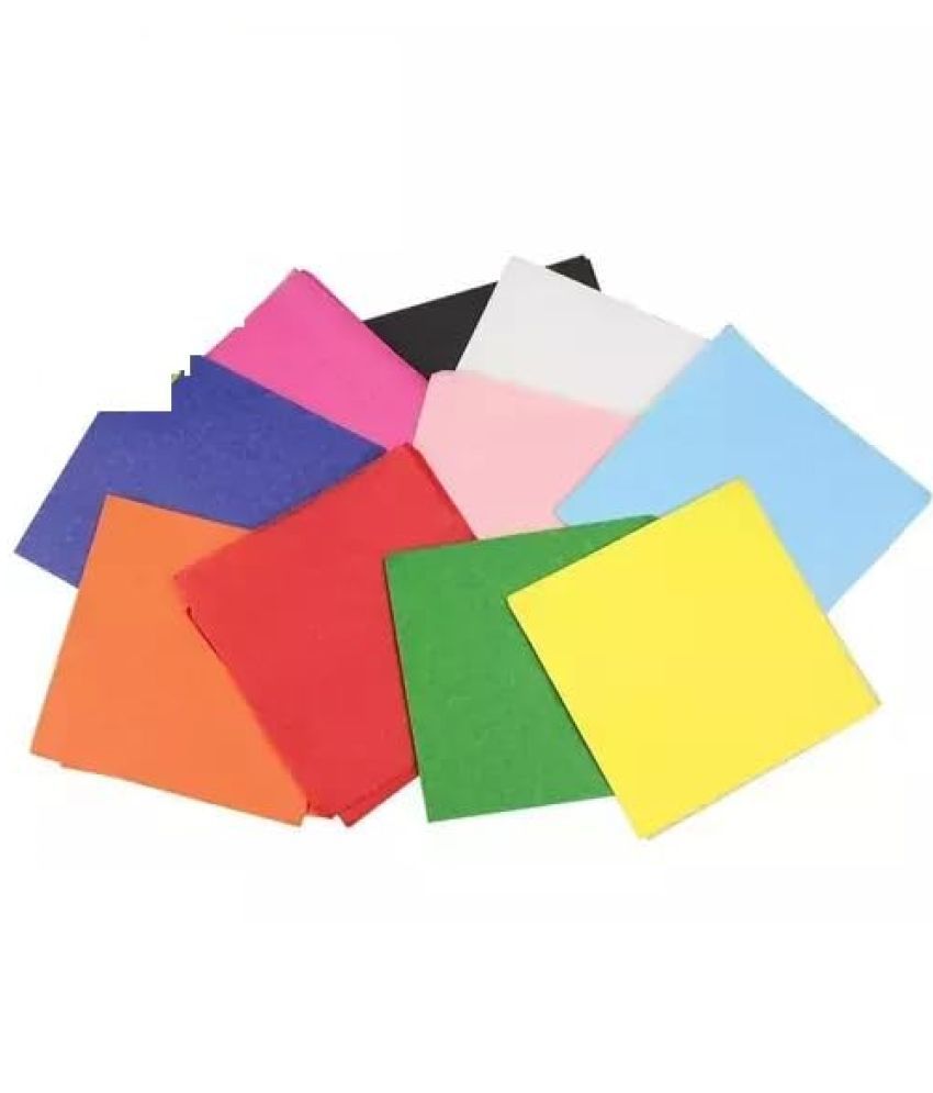     			ECLET Neon Origami Paper 15 cm X 15 cm Pack of 100 Sheets (10 sheet x 10 color) Fluorescent Color Both Side Coloured For Origami, Scrapbooking, Project Work.168