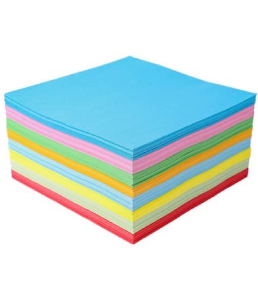     			ECLET Neon Origami Paper 15 cm X 15 cm Pack of 100 Sheets (10 sheet x 10 color) Fluorescent Color Both Side Coloured For Origami, Scrapbooking, Project Work.26