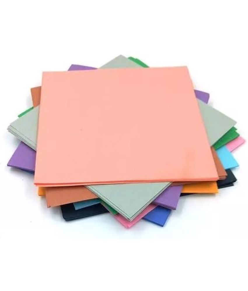     			ECLET Neon Origami Paper 15 cm X 15 cm Pack of 100 Sheets (10 sheet x 10 color) Fluorescent Color Both Side Coloured For Origami, Scrapbooking, Project Work.109