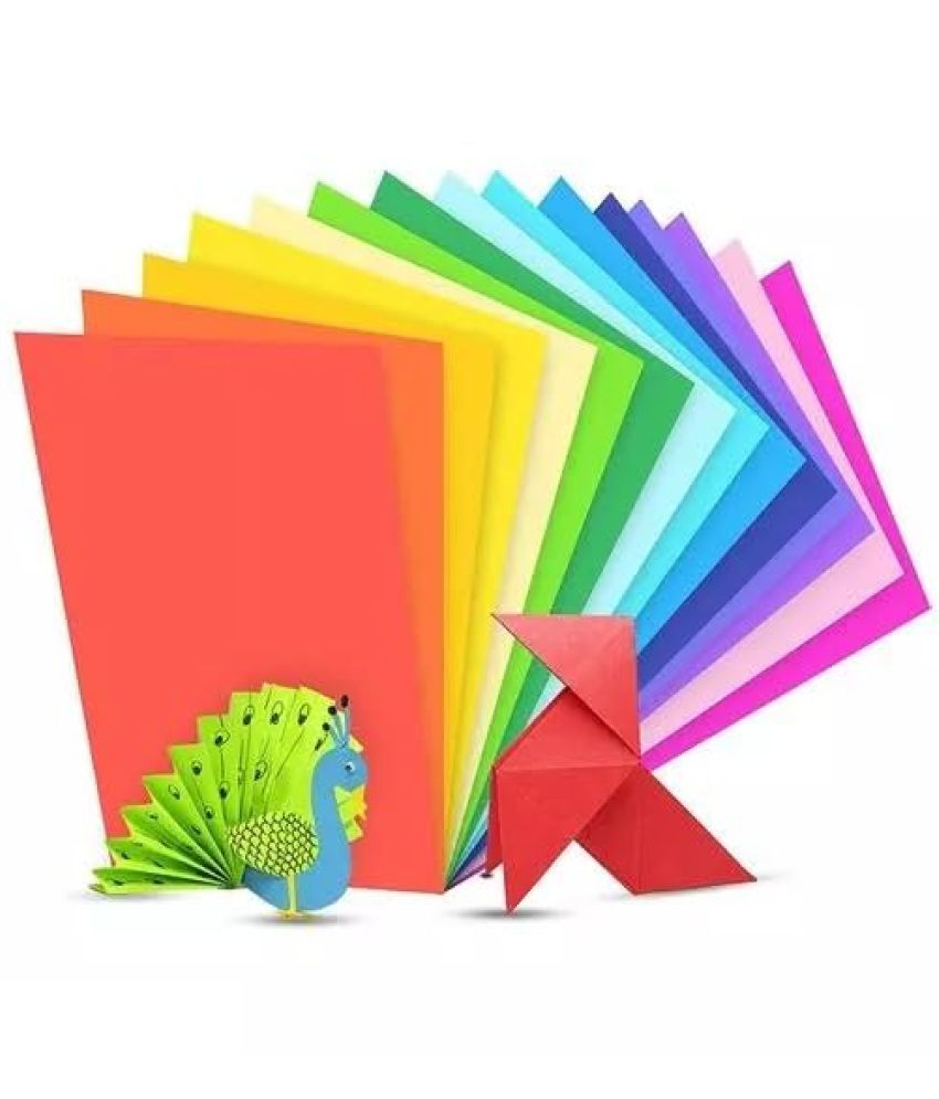     			ECLET Neon Origami Paper 15 cm X 15 cm Pack of 100 Sheets (10 sheet x 10 color) Fluorescent Color Both Side Coloured For Origami, Scrapbooking, Project Work.173