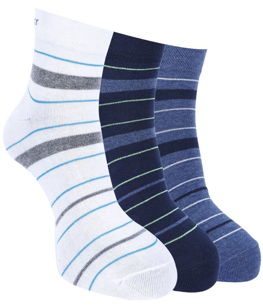     			Force NXT Cotton Blend Men's Striped Multicolor Ankle Length Socks ( Pack of 3 )