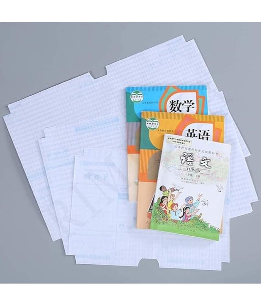     			GKBOSS Transparent Paper Sticker Book Cover for Craft 30 Pcs, Waterproof School Textbook Protective Case Cover Can Be Cut Self-Adhesive