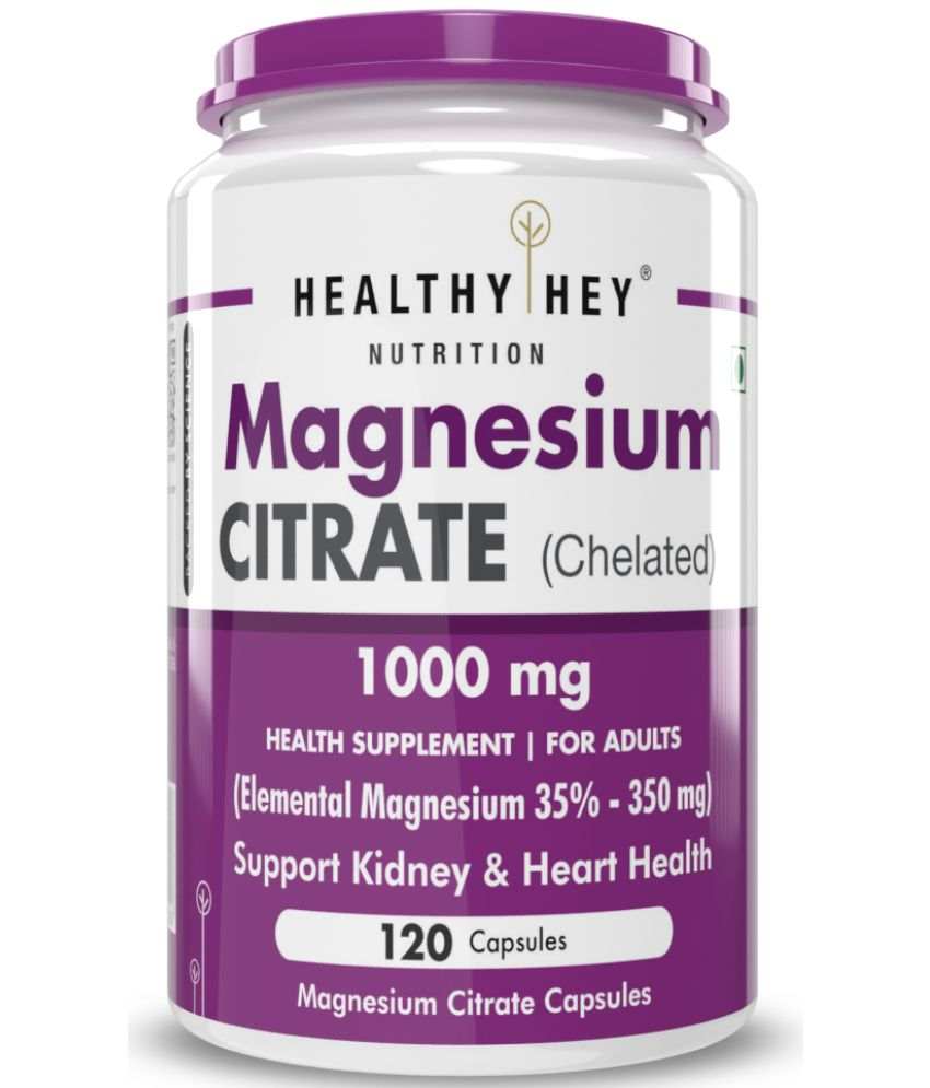     			HEALTHYHEY NUTRITION Magnesium Citrate 120 Vegetable Capsules 1000 mg