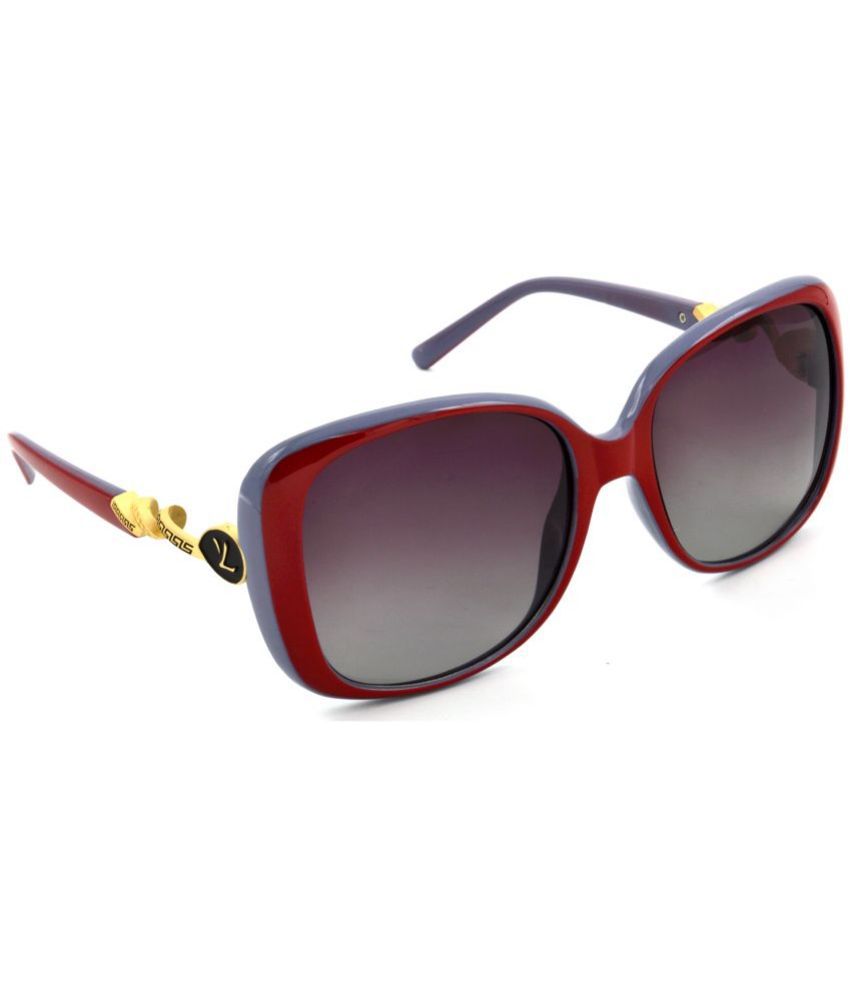     			Hrinkar Red Rectangular Sunglasses ( Pack of 1 )
