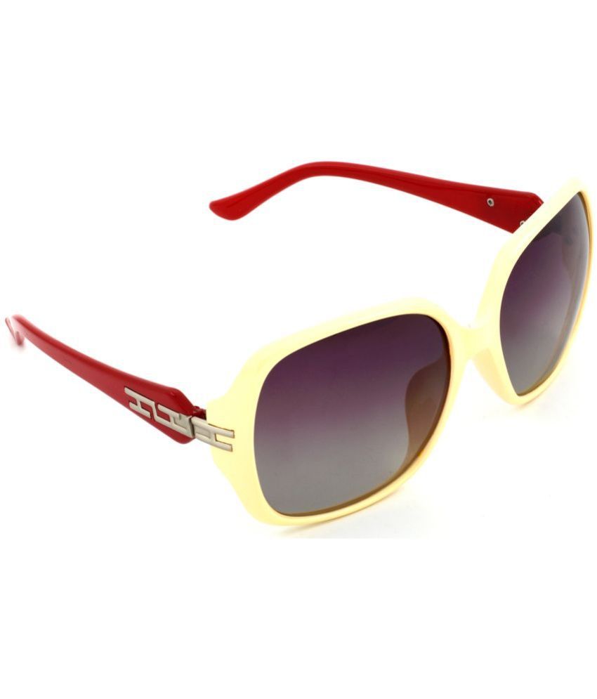     			Hrinkar White Rectangular Sunglasses ( Pack of 1 )