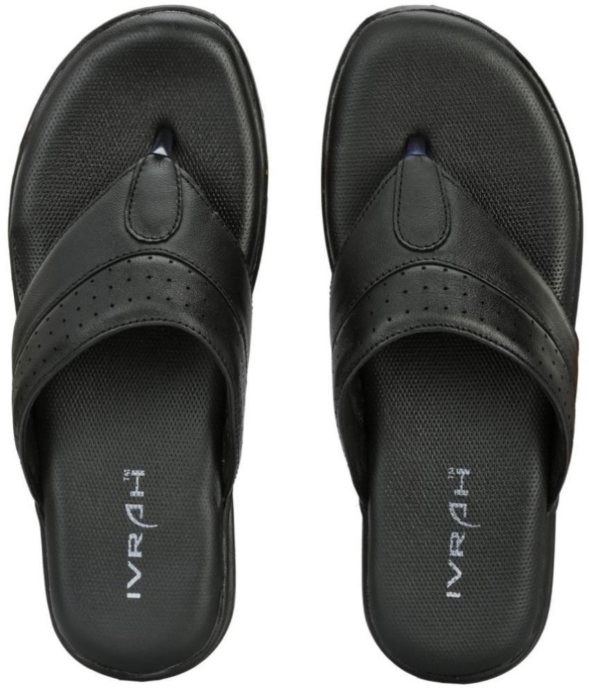     			IVRAH Black Men's Thong Flip Flop