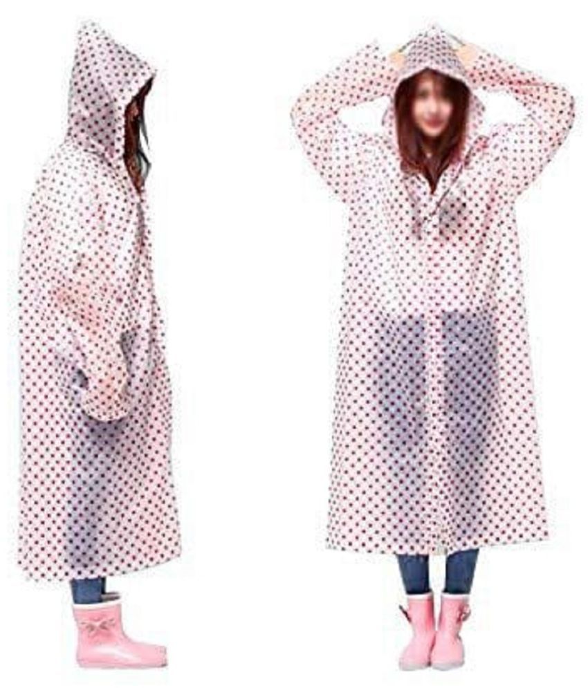     			Infispace Polyester Long Raincoat - Red