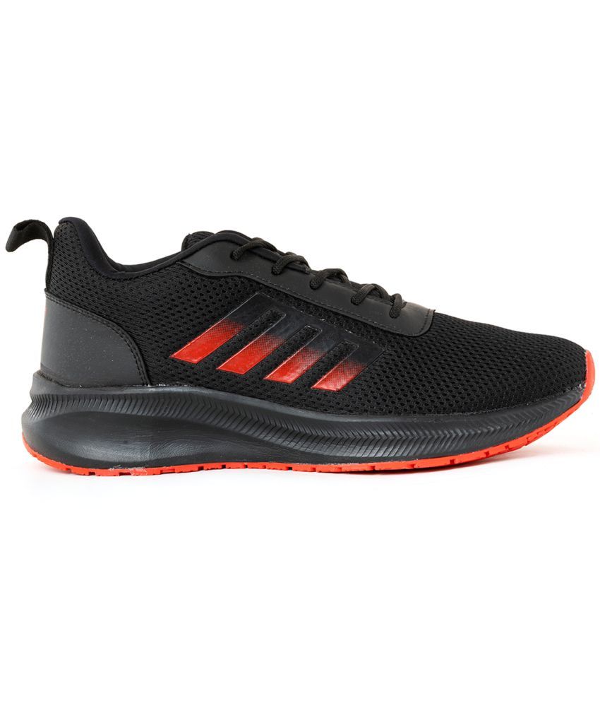     			KHADIM Black Men's Sports Running Shoes