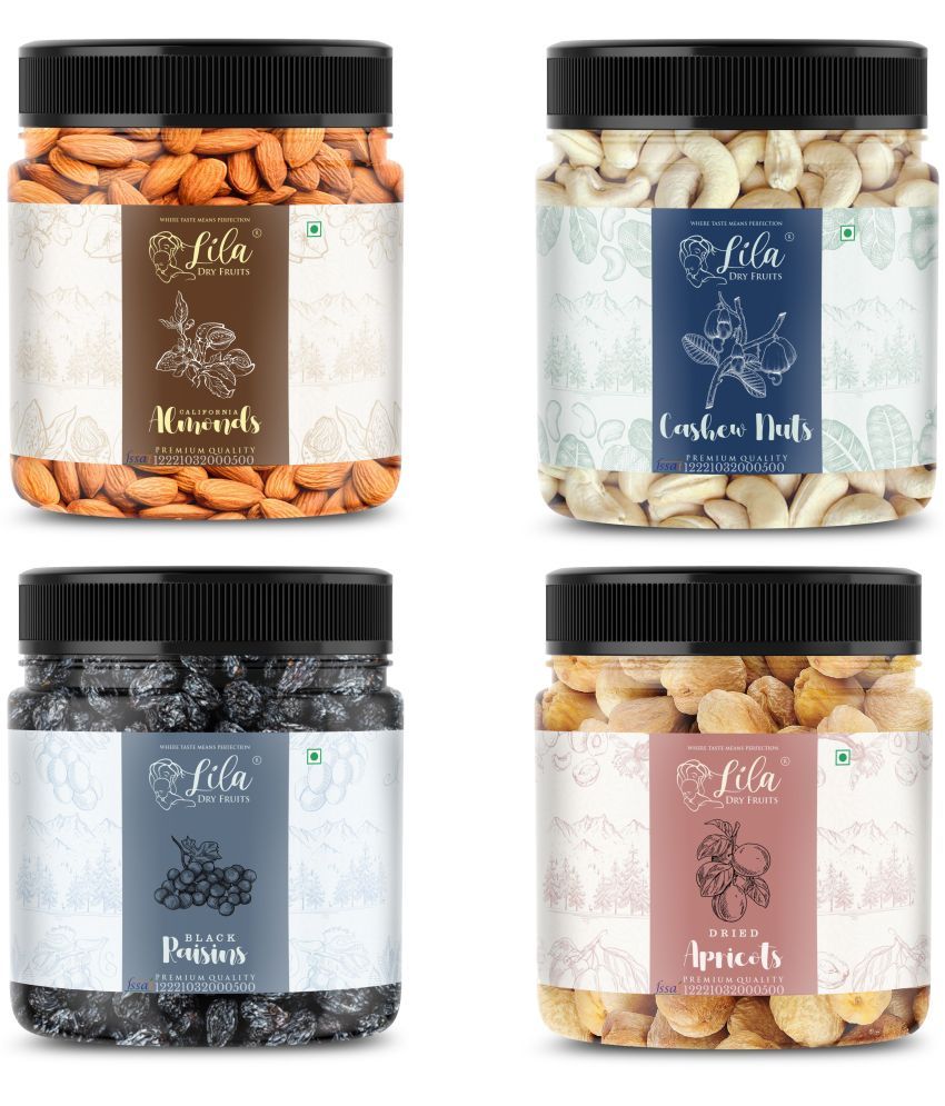     			Lila Dry Fruits Cashew(250gm), Almond (250gm), Black Raisin (250gm) & Apricots(250 gm)