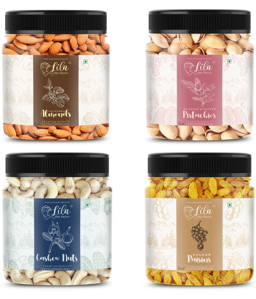     			Lila Dry Fruits Cashew(250gm), Almond (250gm), Pistachios (250gm) & Green Raisin(250 gm)