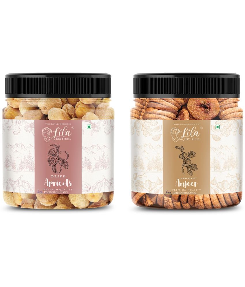     			Lila Dry Fruits Figs (250gm) & Apricots (250gm) Combo | Anjeer Khurmani Combo