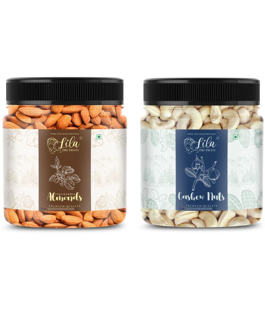     			Lila Dry Fruits Cashew (250gm) & Almond(250gm) Combo | Kaju Badam Combo