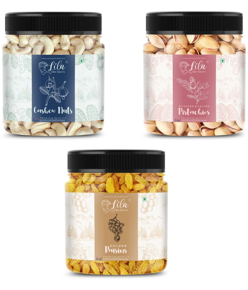     			Lila Dry Fruits Cashew (500gm), Pista(500gm) & Green Raisin(500 gm) Combo | Kaju Pista Kishmish