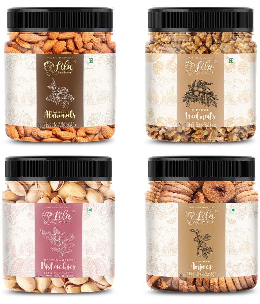     			Lila Dry Fruits Figs(250gm), Almond (250gm), Walnut (250gm) & Pistachios(250 gm)