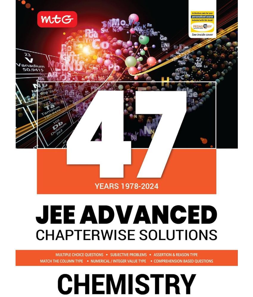     			MTG 47 Years JEE Advanced (1978-2023) Chapter-wise Previous Years Solved Question Papers Chemistry Book | JEE Advanced PYQ For 2025 Exam