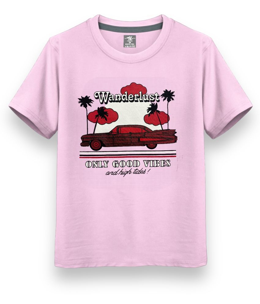     			NI FASHION Pink Cotton Blend Boy's T-Shirt ( Pack of 1 )