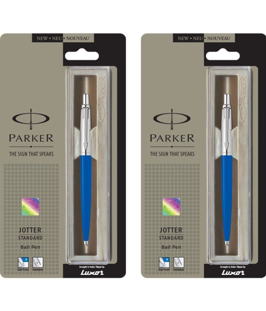     			Parker Jotter Standard Ball Pen Blue Pack of 2