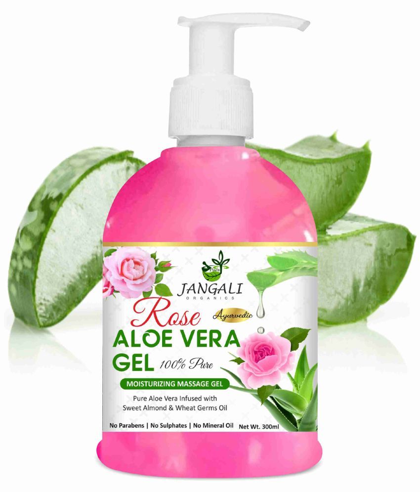     			PURE Jangali ORGANICS 100% PURE Rose Aloe Vera Gel for Beautiful Skin & Hair 300ml