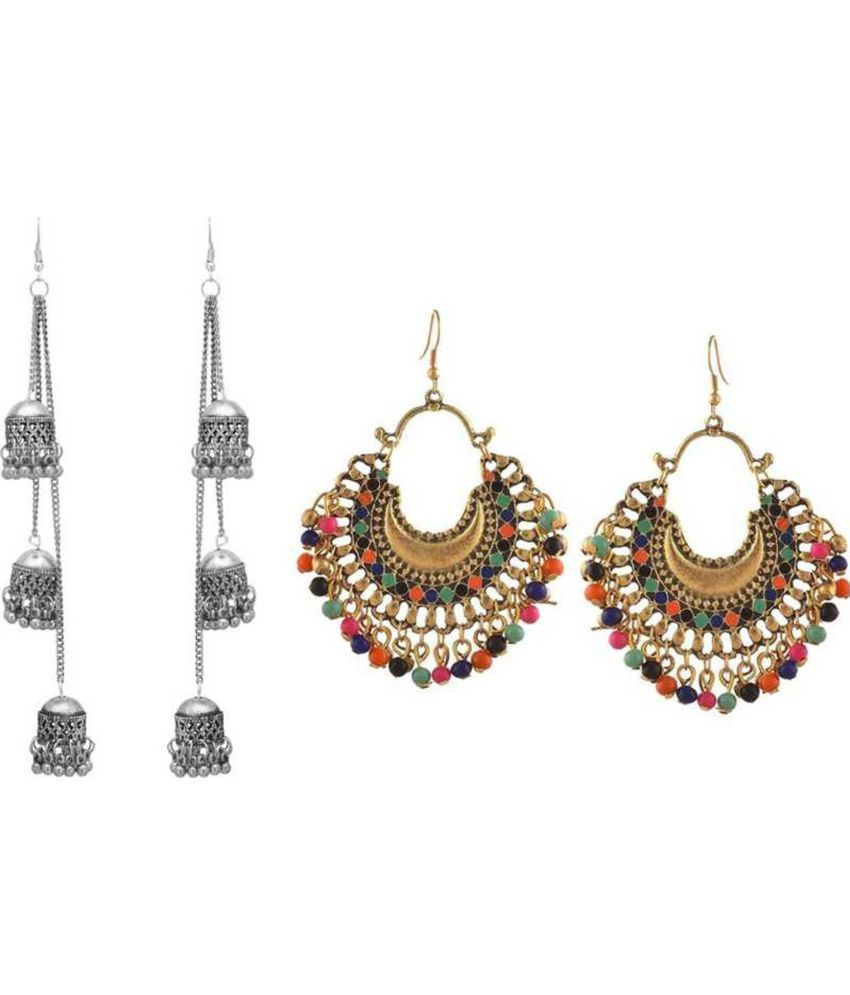     			Samridhi DC Multi Color Jhumki Earrings ( Pack of 2 )