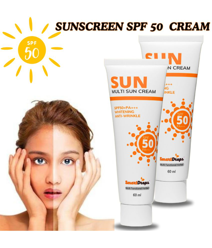    			Smartdrops SPF 15 Sunscreen Cream For All Skin Type ( Pack of 2 )