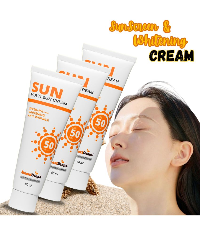     			Smartdrops SPF 15 Sunscreen Cream For All Skin Type ( Pack of 3 )