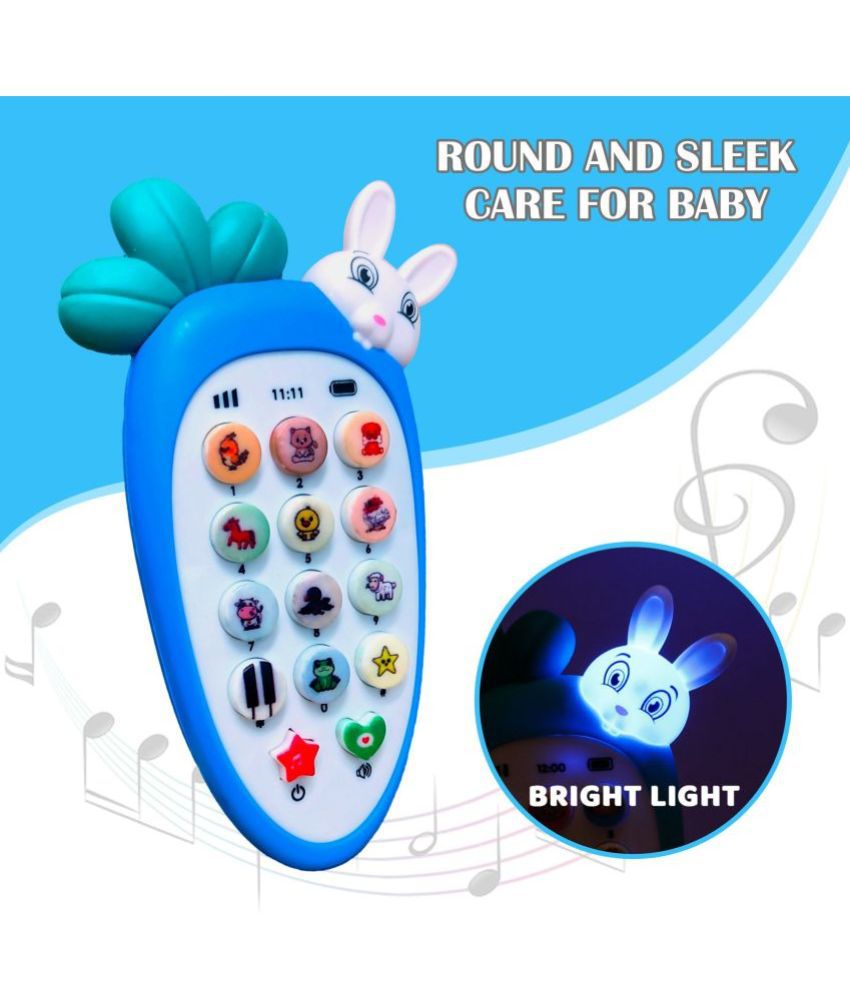     			TOY DEKHO Carrot Tunes MELODY PHONE for kids Musical Mobile Phone For Kids with Animal Sound,Dialer Sound,Ringtones,Lights, Baterry operated,Best Birthday Gift For 3+ Years.
