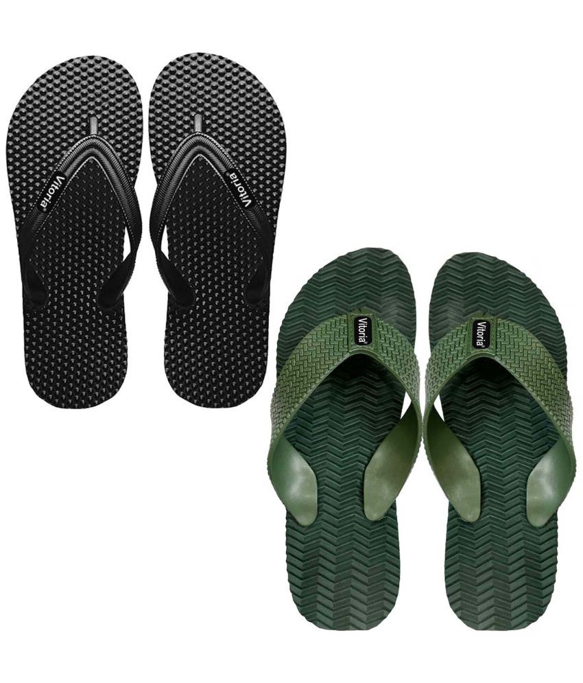     			vitoria Black Men's Massage Flip Flop