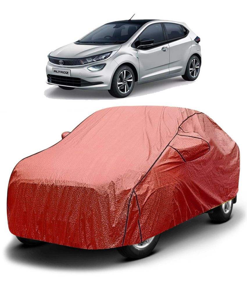     			GOLDKARTZ Car Body Cover for Tata All Car Models With Mirror Pocket ( Pack of 1 ) , Red