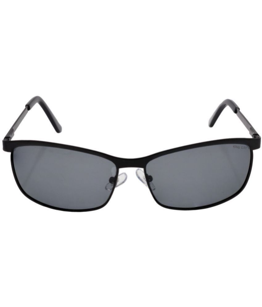     			Hrinkar Black Rectangular Sunglasses ( Pack of 1 )