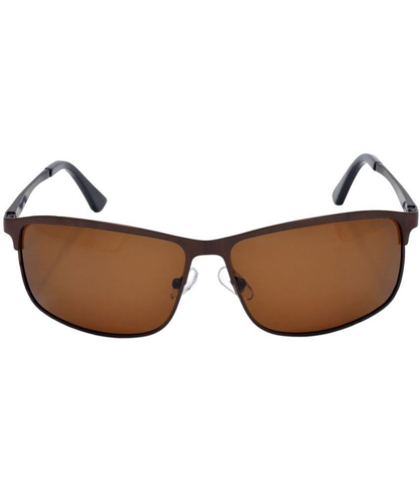     			Hrinkar Brown Rectangular Sunglasses ( Pack of 1 )