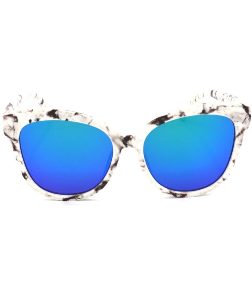     			Hrinkar White Cat Eye Sunglasses ( Pack of 1 )