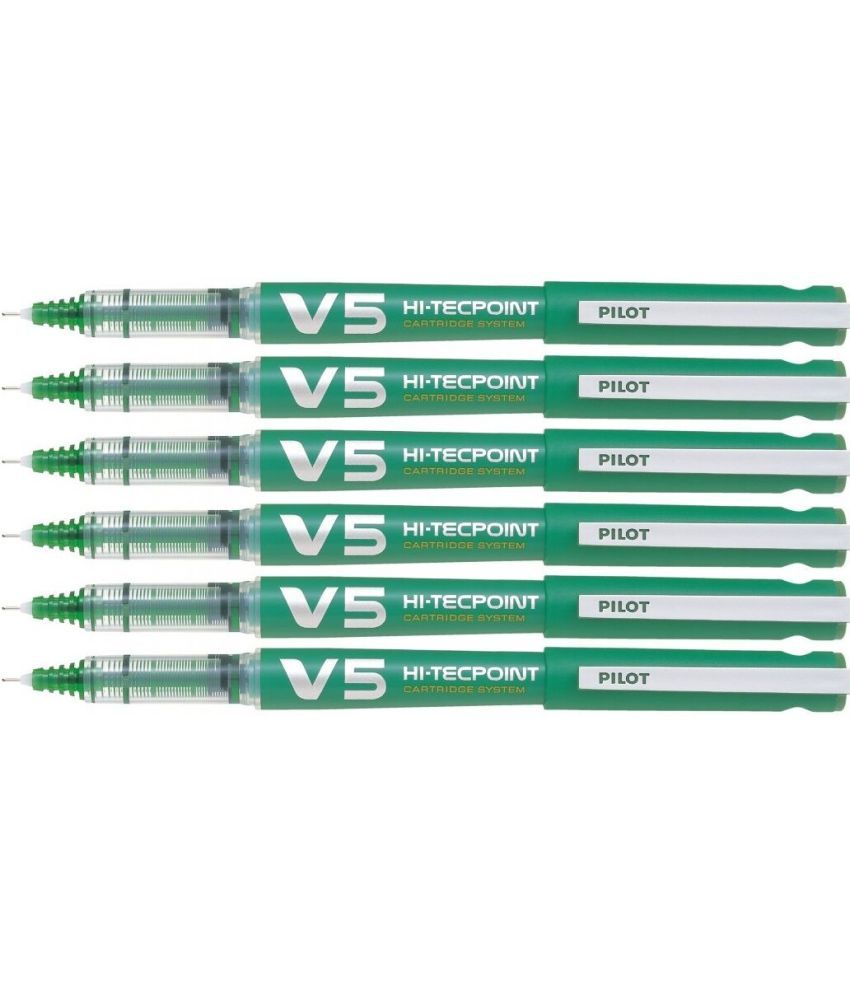     			Pilot Hi-Tecpoint V5 Cartridge Pen Green Pack Of 6