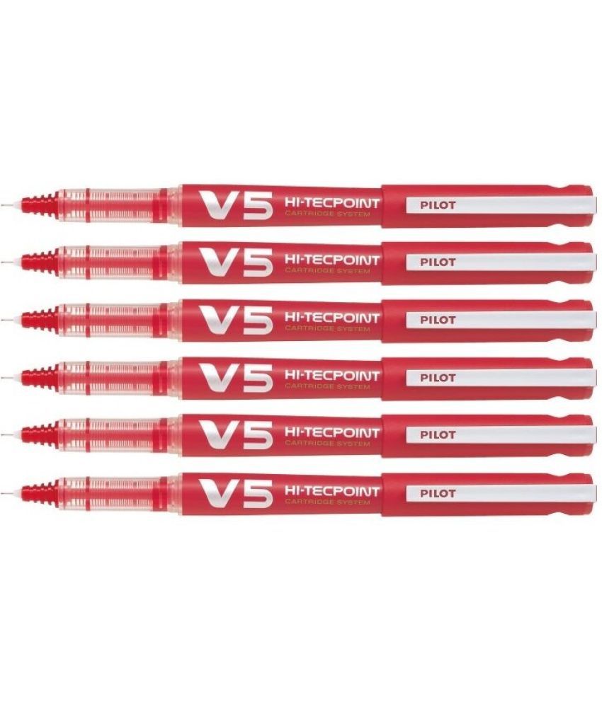     			Pilot Hi-Tecpoint V5 Cartridge Pen Red Pack Of 6