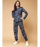 NightBlue Black Crepe Women's Nightwear Nightsuit Sets ( Pack of 1 )