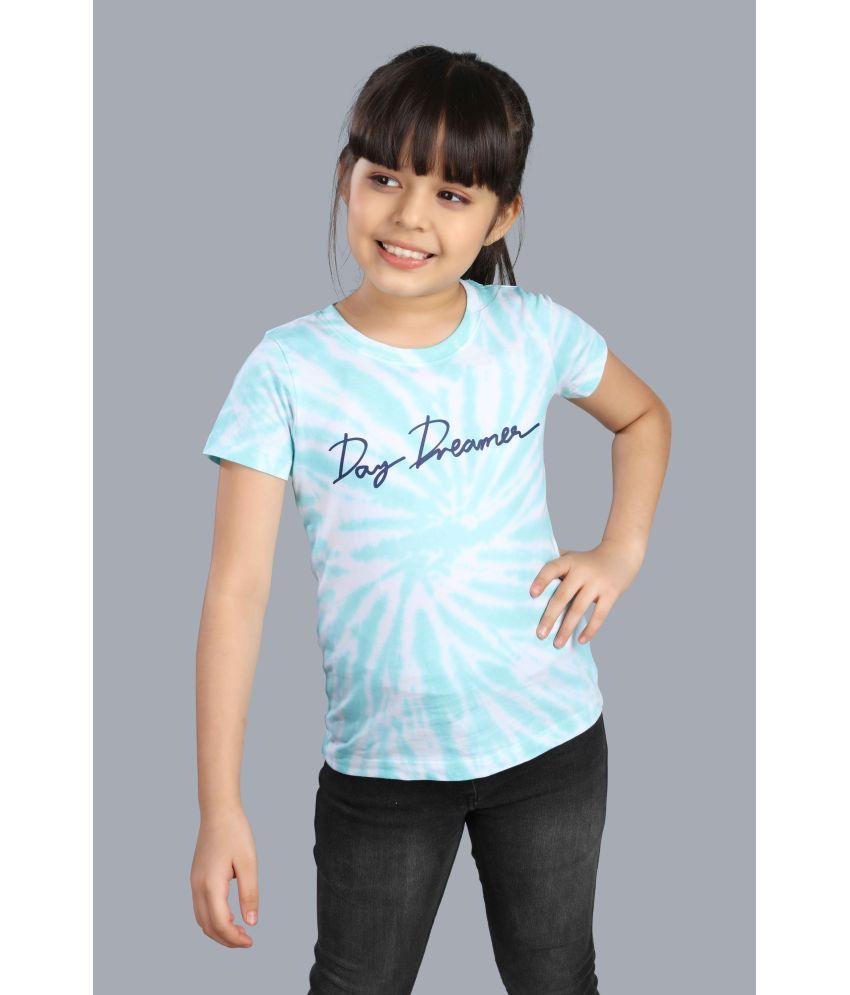     			3PIN Light Blue 100% Cotton Girls T-Shirt ( Pack of 1 )