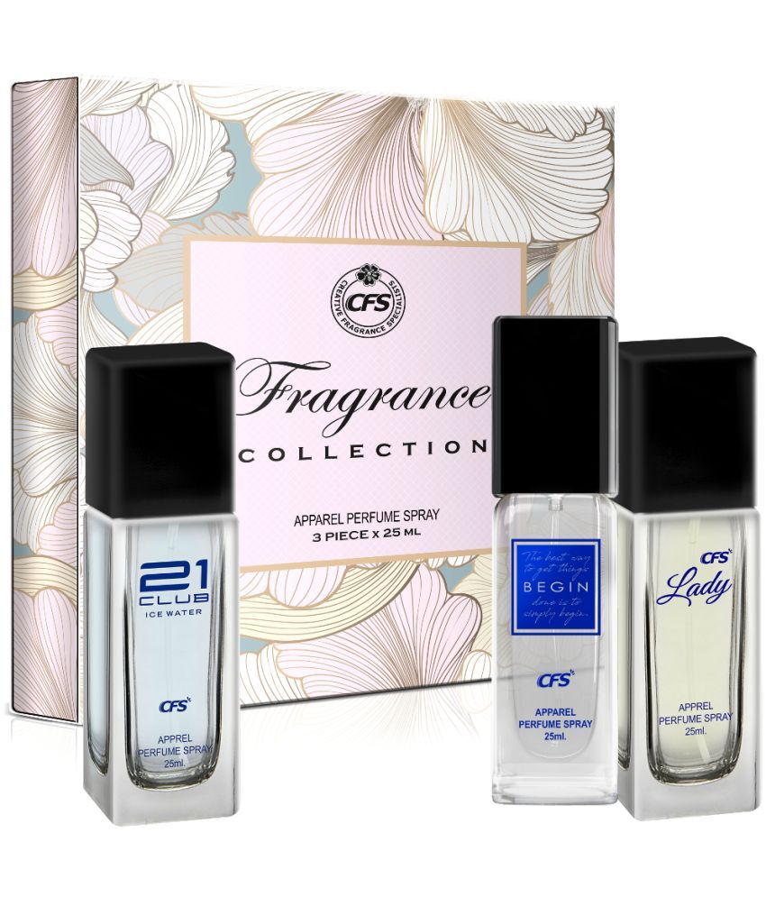     			CFS Fragrance Collection Unisex Perfume Gift Set Ice Water, Begin Blue, Lady 25ml Each