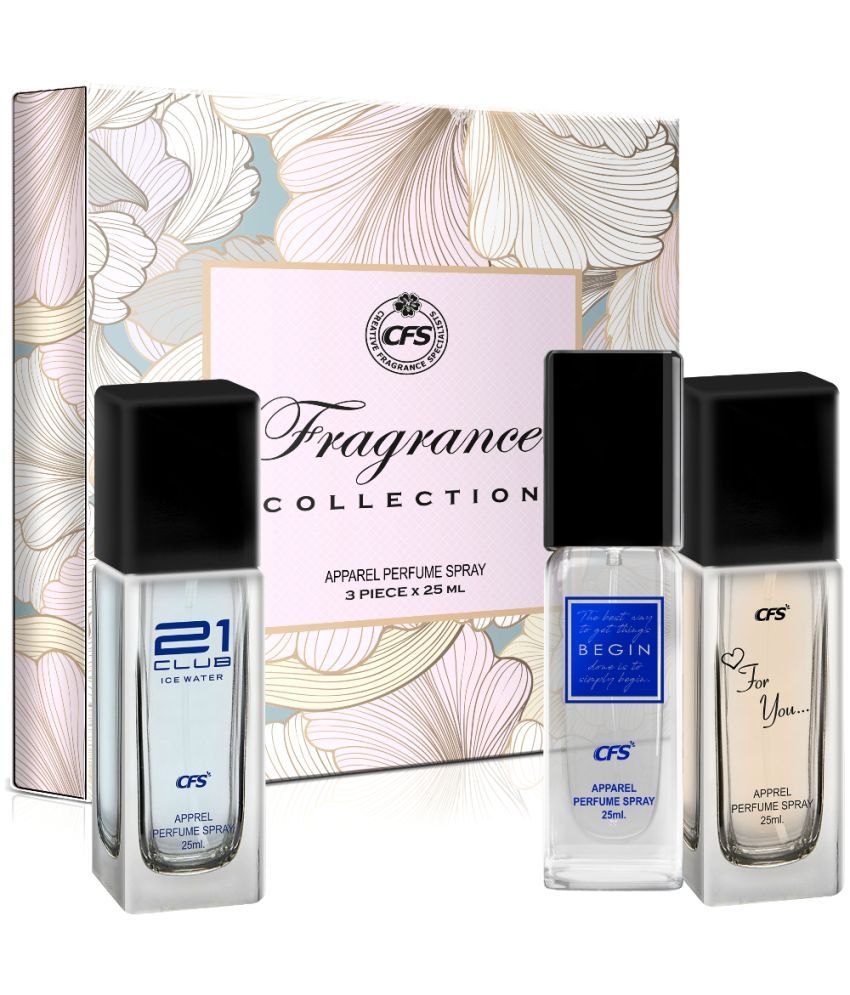     			CFS Fragrance Collection Unisex Perfume Gift Set Ice Water, Begin Blue, For You 25ml Each