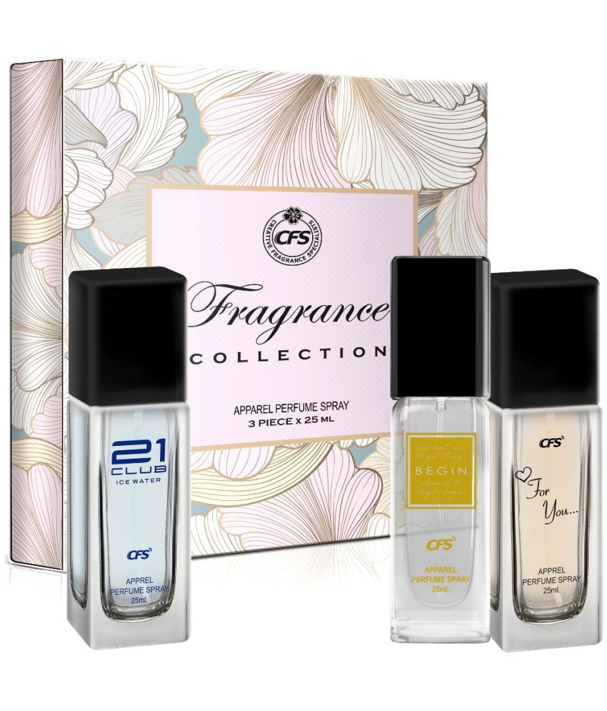     			CFS Fragrance Collection Unisex Perfume Gift Set Ice Water, Begin Gold, For You 25ml Each