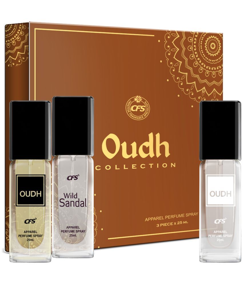     			CFS Oudh Collection Unisex Perfume Gift Set Oudh Black, Wild Sandal, Oudh White 25ml Each