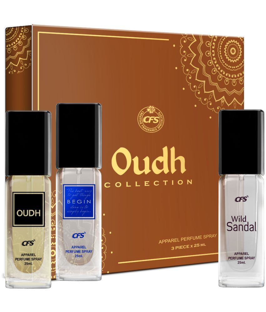     			CFS Oudh Collection Unisex Perfume Gift Set Oudh Black, Begin Blue, Wild Sandal 25ml Each