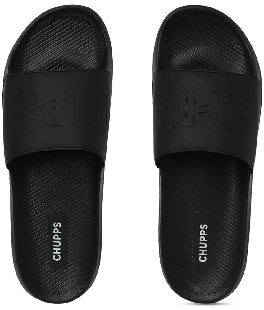     			CHUPPS Black Men's Slide Flip Flop